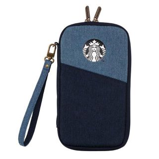 スターバックスコーヒー(Starbucks Coffee)のスターバックス：22周年 デニム　パスポートケース　台湾　スタバ(旅行用品)