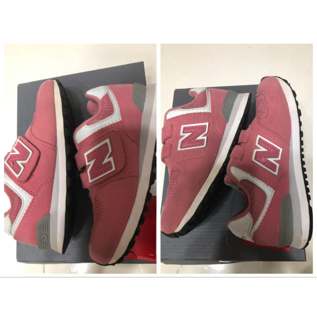 New Balance(ニューバランス)のニューバランス 574スニーカー キッズ17cm ピンク キッズ/ベビー/マタニティのキッズ靴/シューズ(15cm~)(スニーカー)の商品写真