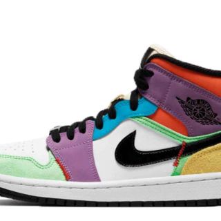 ナイキ(NIKE)のNIKE WMNS AIR JORDAN 1 MID MULTI COLOR(スニーカー)