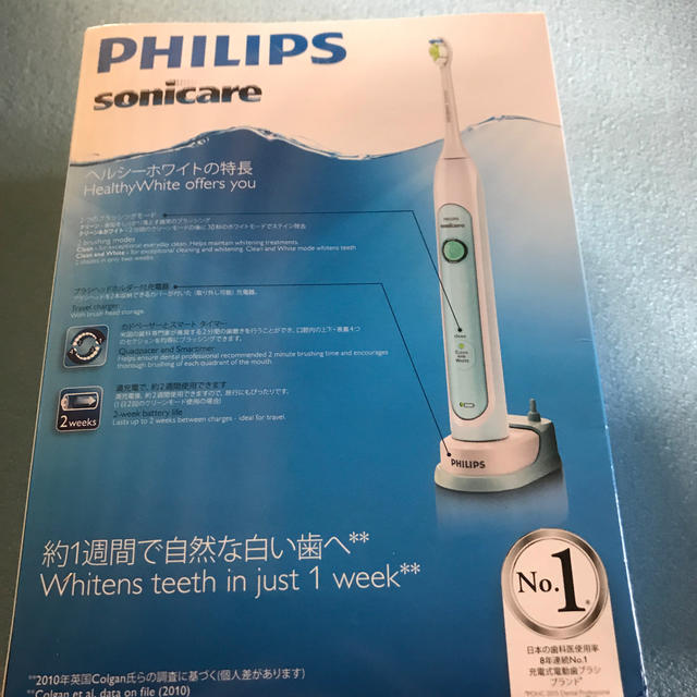 PHILIPS(フィリップス)のフィリップス ソニッケアー ヘルシーホワイト 電動歯ブラシ ブルー  スマホ/家電/カメラの美容/健康(電動歯ブラシ)の商品写真