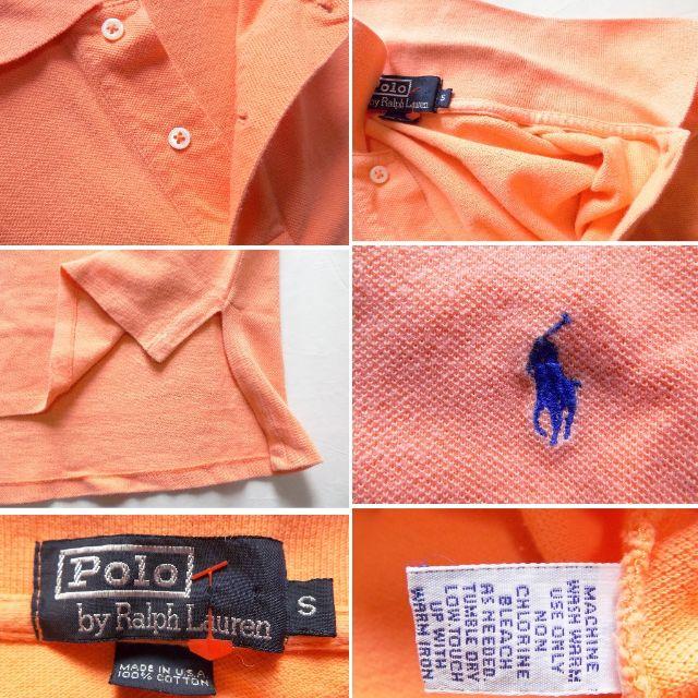 POLO RALPH LAUREN(ポロラルフローレン)のアメリカ製【 ポロラルフローレン 】ポロシャツ オレンジ綿100% US／S メンズのトップス(ポロシャツ)の商品写真