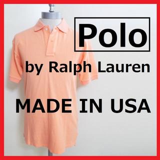 ポロラルフローレン(POLO RALPH LAUREN)のアメリカ製【 ポロラルフローレン 】ポロシャツ オレンジ綿100% US／S(ポロシャツ)