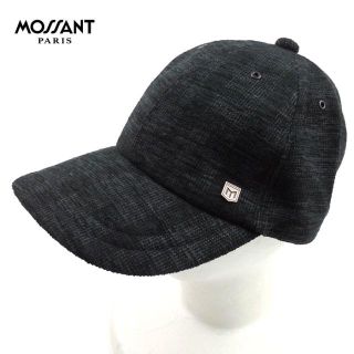 キャップ ブランド 帽子 チェック柄 グレー系 モサン mossant／新品(キャップ)