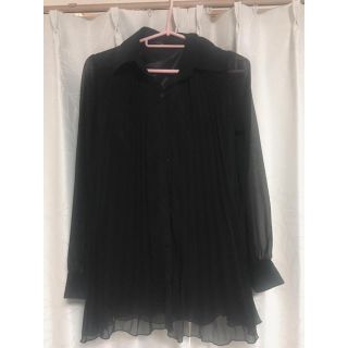 セシルマクビー(CECIL McBEE)の美品　CECIL McBEE プリーズシャツ　シースルーシャツ　ブラウス(シャツ/ブラウス(長袖/七分))