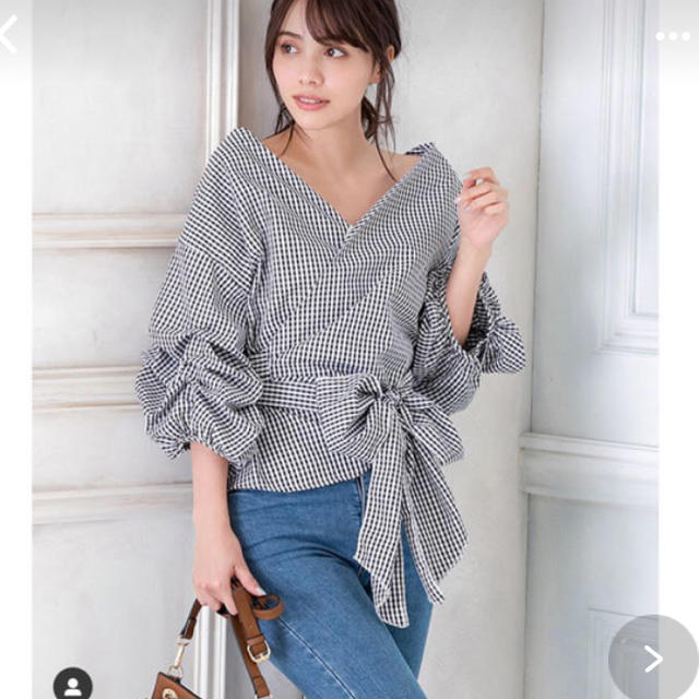 fifth(フィフス)のfifth カシュクールギンガムチェックブラウス レディースのトップス(シャツ/ブラウス(長袖/七分))の商品写真