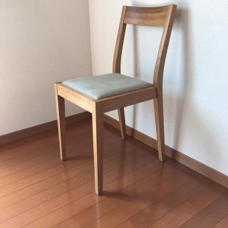 MUJI (無印良品) - MUJI オーク材チェア 綿平織 ベージュの通販 by A