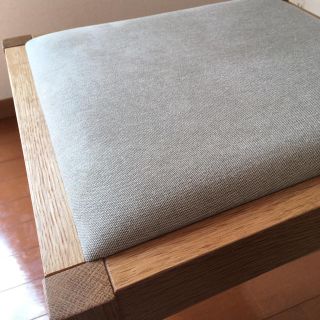 MUJI (無印良品) - MUJI オーク材チェア 綿平織 ベージュの通販 by A