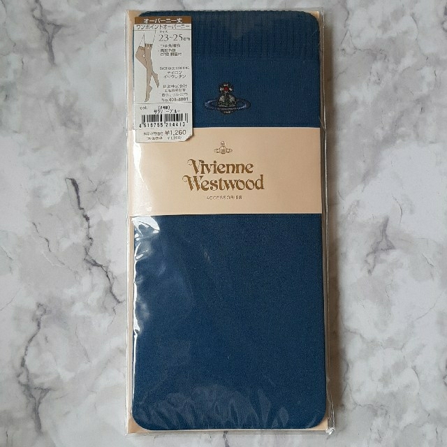 Vivienne Westwood(ヴィヴィアンウエストウッド)の未使用品　ヴィヴィアン　オーバーニー　23～25㎝ レディースのレッグウェア(タイツ/ストッキング)の商品写真