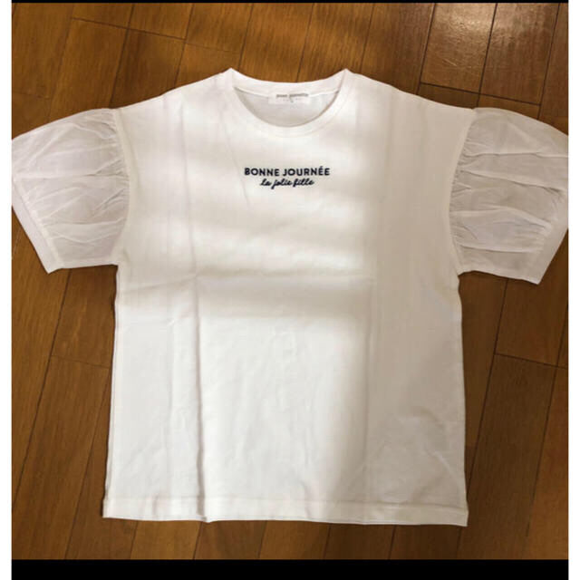 pom ponette(ポンポネット)のポンポフロントボタンジャンスカ×袖切り替えTシャツ120-130 キッズ/ベビー/マタニティのキッズ服女の子用(90cm~)(ワンピース)の商品写真