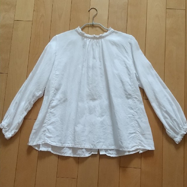 nest Robe(ネストローブ)のネストローブ リネンブラウス 白  レディースのトップス(シャツ/ブラウス(長袖/七分))の商品写真