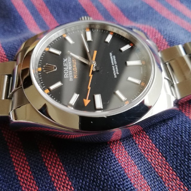 ROLEX(ロレックス)のROLEX ミルガウス 116400 黒文字盤 メンズの時計(腕時計(アナログ))の商品写真