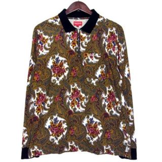 シュプリーム(Supreme)のSupreme 17AW Paisley L/S Polo 美品！(ポロシャツ)