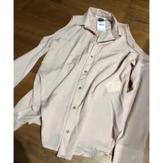 カルバンクライン(Calvin Klein)のカルバンクライン　Calvin 肩出しシャツ　ブラウス　新品　XS 定価79ドル(シャツ/ブラウス(長袖/七分))