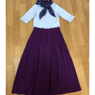 アルファキュービック(ALPHA CUBIC)の今週限定値下げ☆鮮やかな紫色☆上品スカート(ロングスカート)