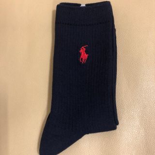 ポロラルフローレン(POLO RALPH LAUREN)の新品　レディース  ポロラルフローレン　定番リブ　紺色ソックス(ソックス)