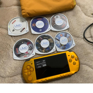 プレイステーションポータブル(PlayStation Portable)のロベルトさん専用　psp3000 イエロー　美品(携帯用ゲーム機本体)