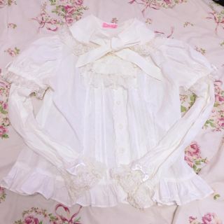 アンジェリックプリティー(Angelic Pretty)のAngelic Pretty アンジェリックプリティ ブラウス 白 袖取り外し可(シャツ/ブラウス(長袖/七分))