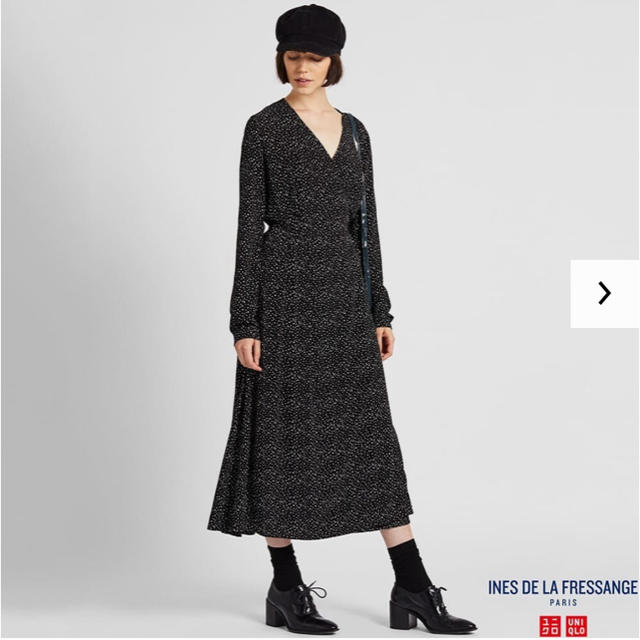 UNIQLO(ユニクロ)のレーヨンプリントカシュクールワンピース レディースのワンピース(ロングワンピース/マキシワンピース)の商品写真