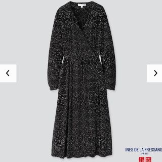 ユニクロ(UNIQLO)のレーヨンプリントカシュクールワンピース(ロングワンピース/マキシワンピース)