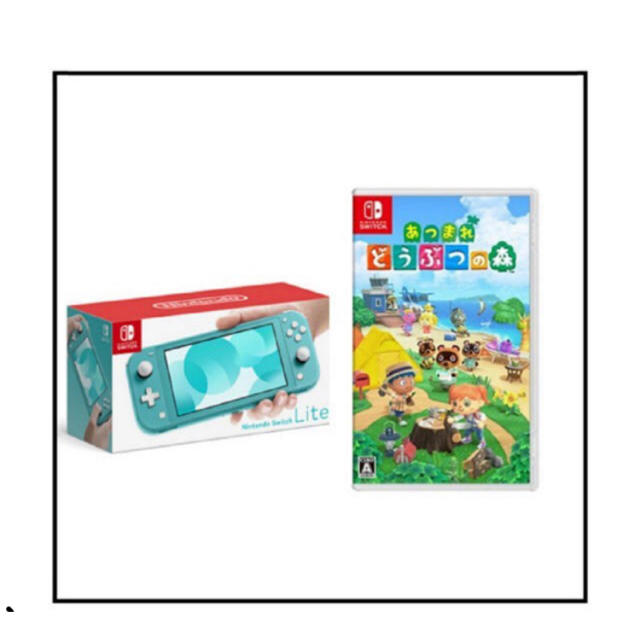 Nintendo Switch(ニンテンドースイッチ)のNintendo Switch ターコイズ どうぶつの森 エンタメ/ホビーのゲームソフト/ゲーム機本体(家庭用ゲーム機本体)の商品写真
