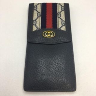 グッチ(Gucci)の美品 オールドグッチ ペンケース 眼鏡ケース シェリーライン メガネケース (ペンケース/筆箱)