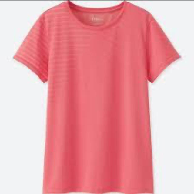 UNIQLO(ユニクロ)の【値下可能】sprz ny ドライexクルーネックt(半袖) ピンク レディースのトップス(Tシャツ(半袖/袖なし))の商品写真