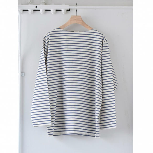 20ss COMOLI ボーダーボートネック 20ss COMOLI ボーダーボートネック