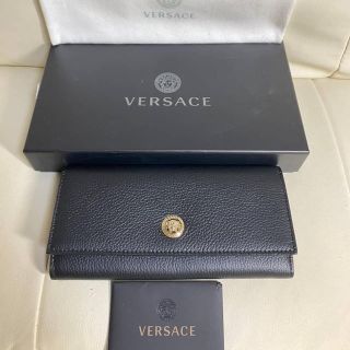 ヴェルサーチ(VERSACE)の送料込み☆未使用☆VERSACEヴェルサーチ☆長財布☆レザー黒☆本物☆付属品あり(長財布)