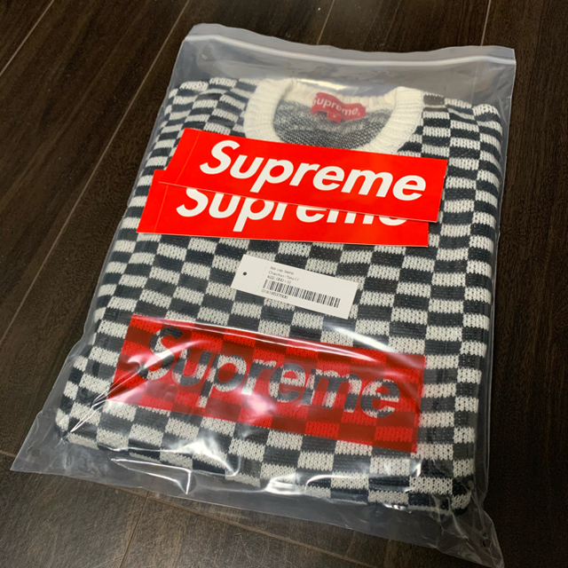 キムタク着 私物 supreme back logo sweater 付属品完備