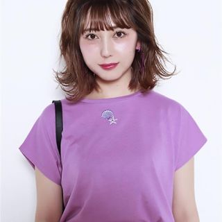 ワンアフターアナザーナイスクラップ(one after another NICE CLAUP)のナイスクラップ  シェル刺繍Tシャツ(Tシャツ(半袖/袖なし))