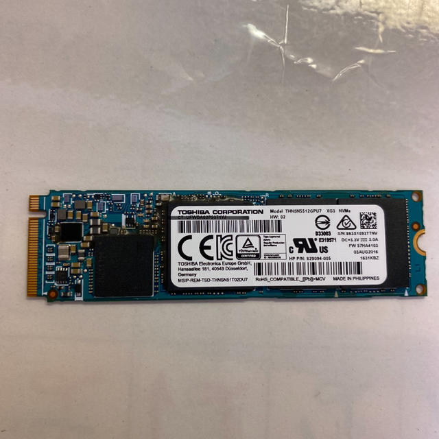 Toshiba XG3 M.2 NVMe 512 GB SSD