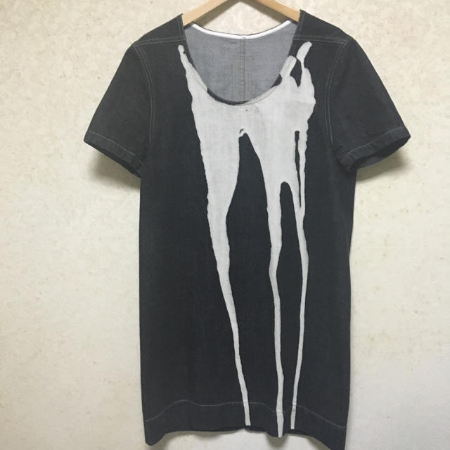 Rick Owens(リックオウエンス)のrick owens  bleach vomit t-shirt denim メンズのトップス(Tシャツ/カットソー(半袖/袖なし))の商品写真