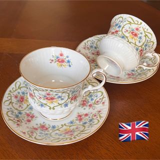 ロイヤルアルバート(ROYAL ALBERT)の【英国ビンテージ】エリザベサン★セレブレーションシリーズ★C/S ペア(食器)