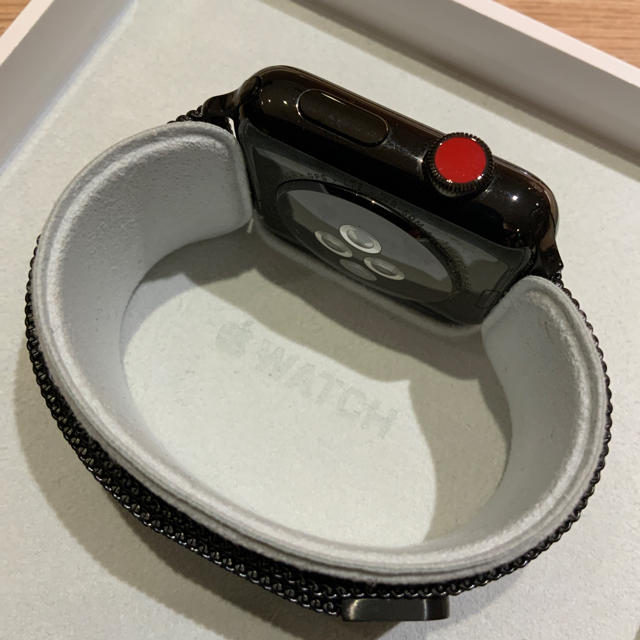 Apple Watch series3 セルラー 42mm ブラックステンレス時計
