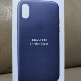 iPhone XS Leather Case ミッドナイトブルー　純正(iPhoneケース)