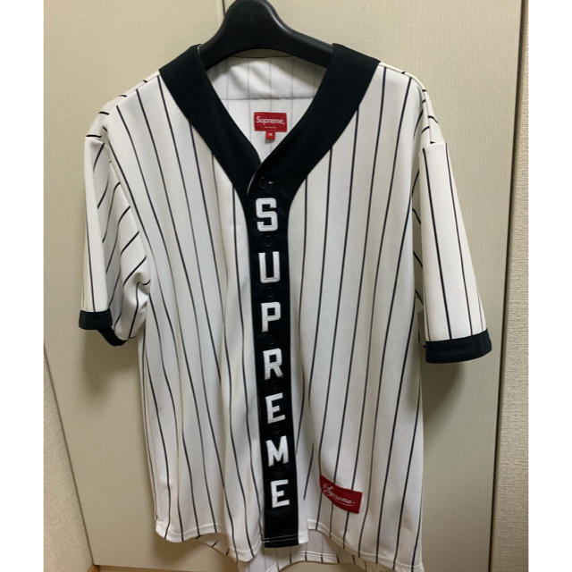 supreme vertical logo baseball jersey
