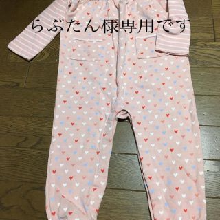 ギャップ(GAP)の☆GAP ベビー☆ ロンパース  90 ハート　新品　可愛い(ワンピース)