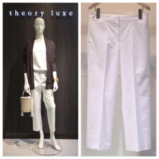 セオリーリュクス(Theory luxe)のセオリーリュクス theory luxe ワイドクロップドパンツ ホワイト 32(クロップドパンツ)