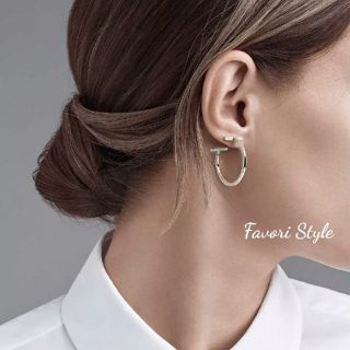 バーニーズニューヨーク(BARNEYS NEW YORK)のシルバー925  フープ ピアス シルバー(ピアス)