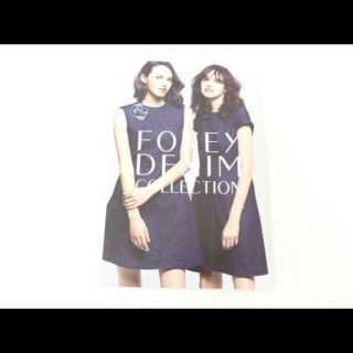 フォクシー(FOXEY)の美品 フォクシー  2016年 デニムワンピース 38(ひざ丈ワンピース)