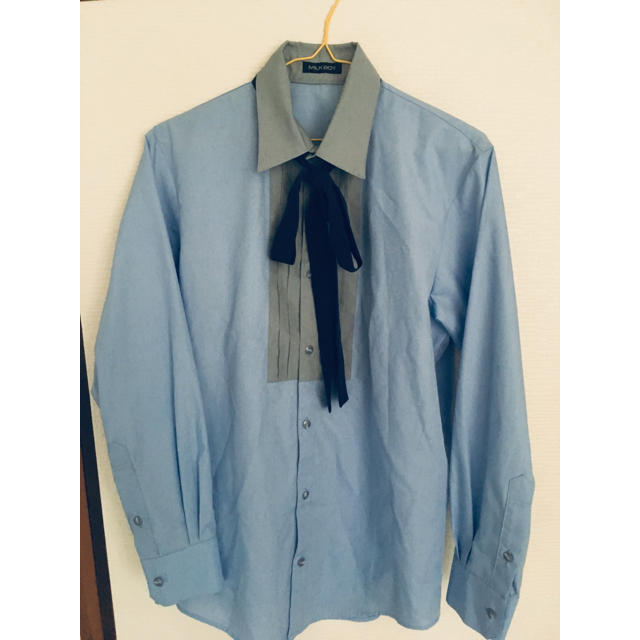 MILKBOY(ミルクボーイ)のmilkboy TUCKED RIBBON SHIRTS リボンシャツ レディースのトップス(シャツ/ブラウス(長袖/七分))の商品写真