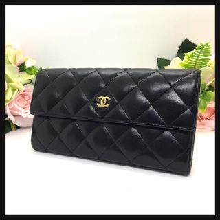 シャネル(CHANEL)の【Sheena様専用】CHANEL マトラッセ ラムスキン 長財布 ゴールド(財布)