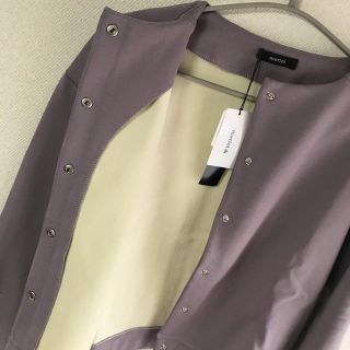 メルロー(merlot)のmerlot カーディガン　アウター　ラベンダーカラー【未使用】(カーディガン)