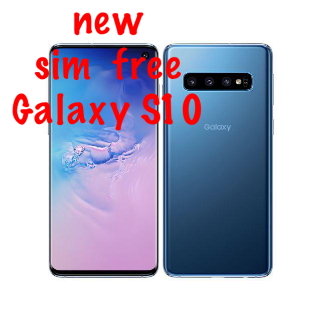 新品 未使用 Galaxy S10 simフリー スマートフォン ブルー ①-