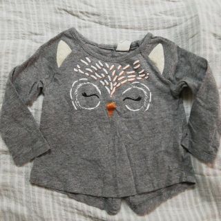 ベビーギャップ(babyGAP)のbabyＧＡＰ　ベビー　長袖　ロンＴ　グレー　80(Ｔシャツ)