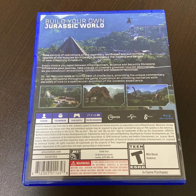 PlayStation4(プレイステーション4)のPS4 JURASSIC WORLD EVOLUTION 北米版 エンタメ/ホビーのゲームソフト/ゲーム機本体(家庭用ゲームソフト)の商品写真