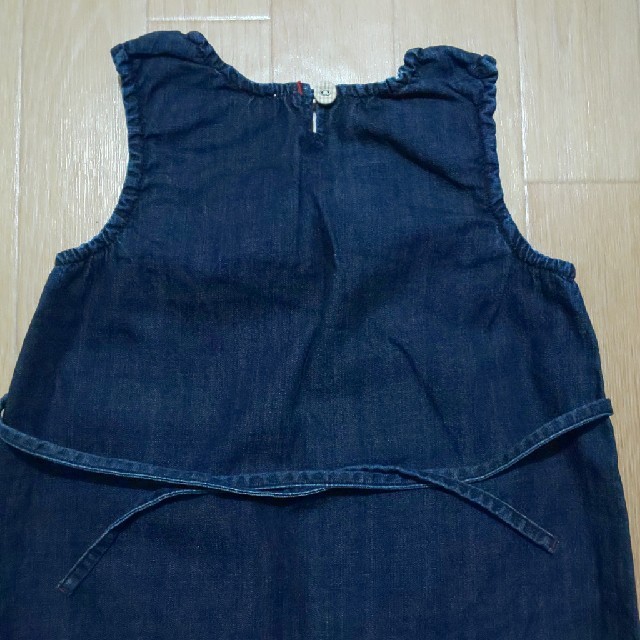 mikihouse(ミキハウス)のミキハウス BBB デニムワンピース  used キッズ/ベビー/マタニティのキッズ服女の子用(90cm~)(ワンピース)の商品写真