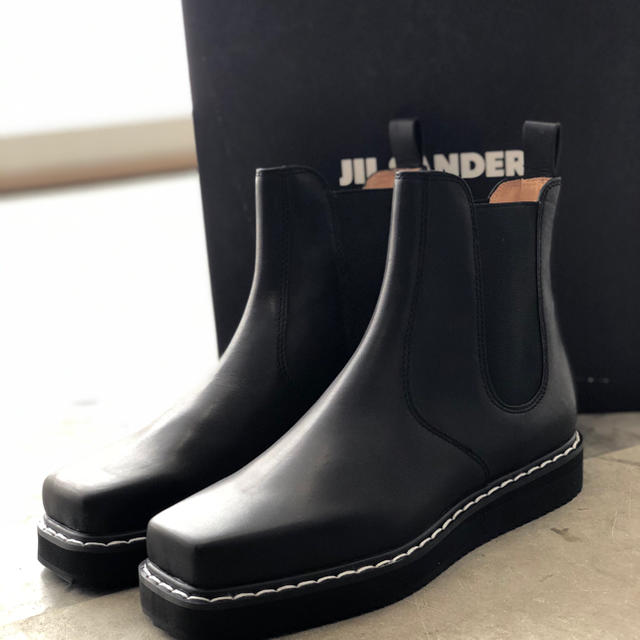 美品】JILSANDER サイドゴアブーツ ダークグリーン 26.5cm - ブーツ