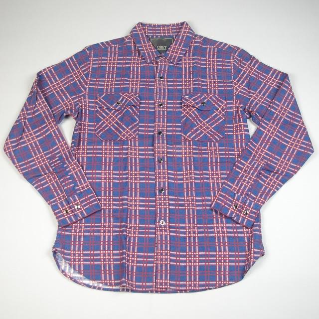 OBEY(オベイ)の新品 OBEY L/S CHECK BUTTON SHIRTS / RED メンズのトップス(シャツ)の商品写真