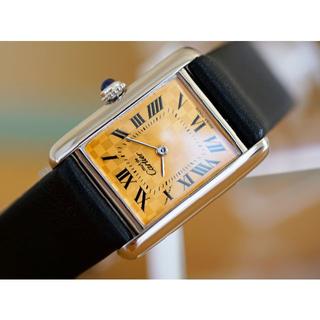 カルティエ(Cartier)の美品 カルティエ マスト タンク シルバー オレンジ SM Cartier(腕時計)